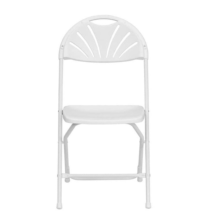 Wholesale White Fan Back plastic folding Chair for outdoor events