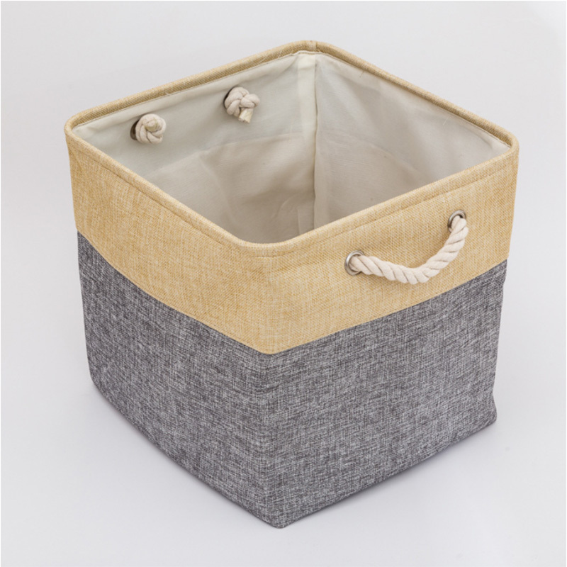 Foldable storage bin high quality collapsible fabric cube organizer with handle