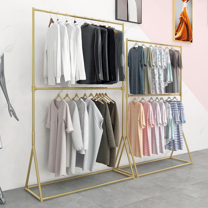 Clothing store hanger display steady boutique hanger stand durable clothing display rack