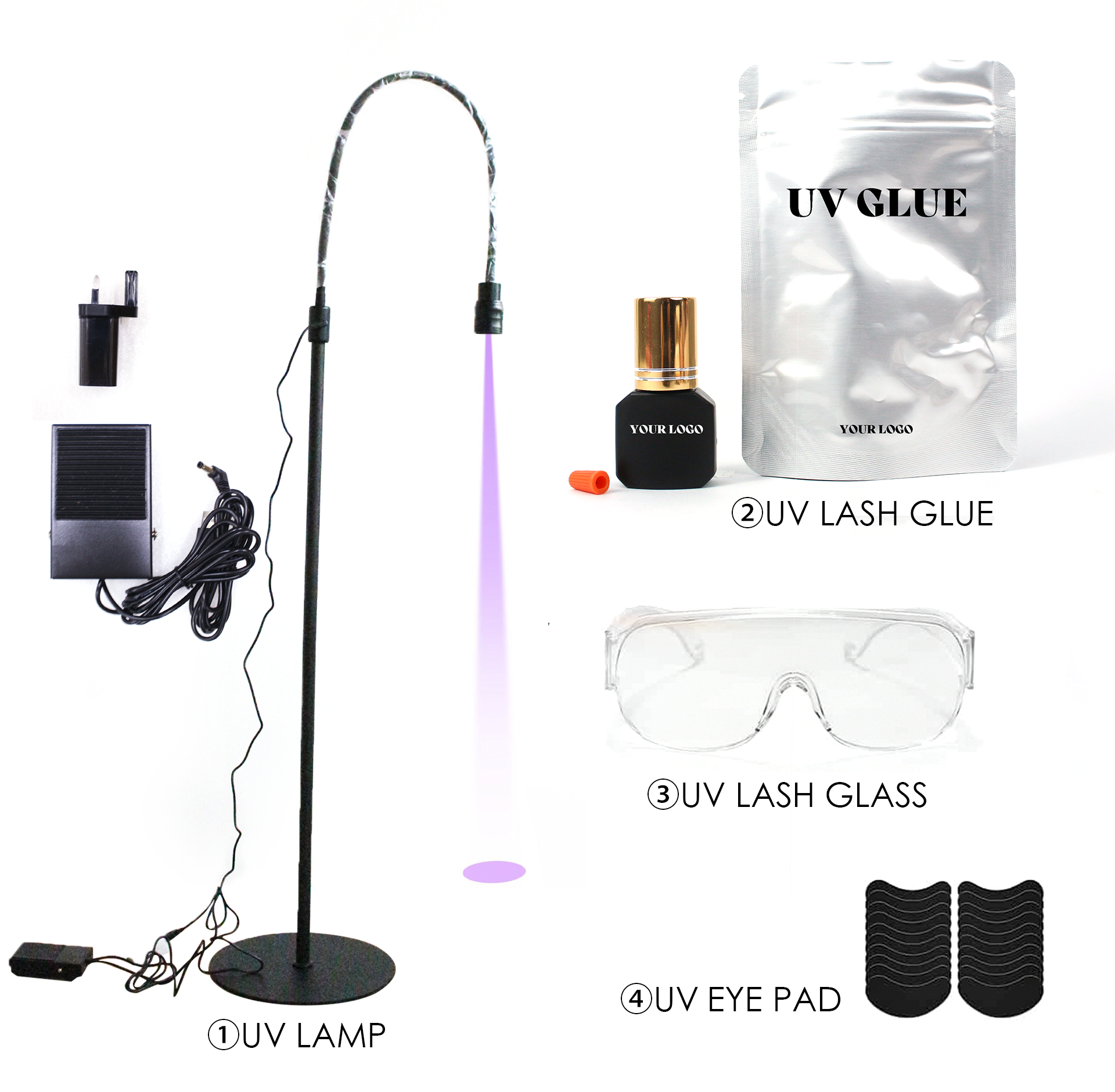 UV Lash Glue LED Eyelash Extension 5ML Glue Waterproof/Oil Proof Private Label UV Glue Eyelash Adhesive