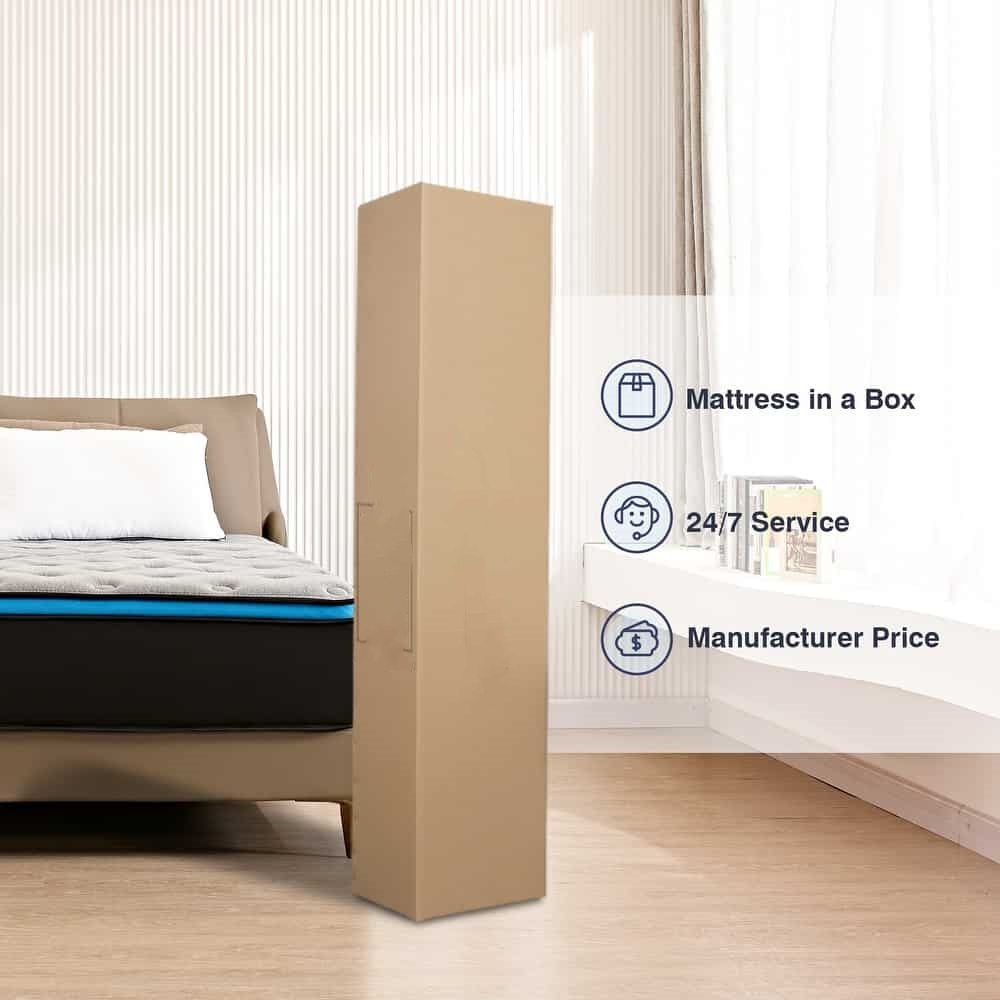 Euro Pillowtop  Mattress Hybrid-Mattress-Innerspring-and-Gel-Memory-Foam-in-a-Box