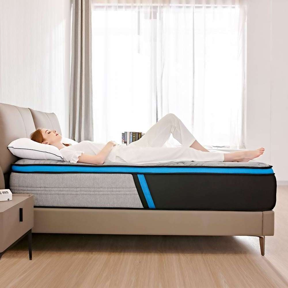 Euro Pillowtop  Mattress Hybrid-Mattress-Innerspring-and-Gel-Memory-Foam-in-a-Box