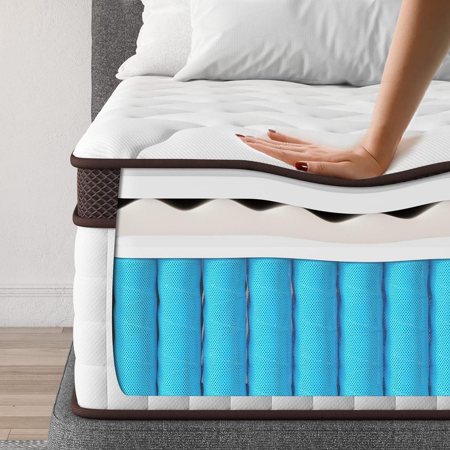 best selling Sleep Soundly euro pillow top spring mattress