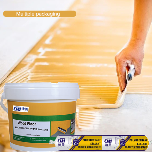 Dimei anti mildew water based pu floor glue adhesive for wood floor