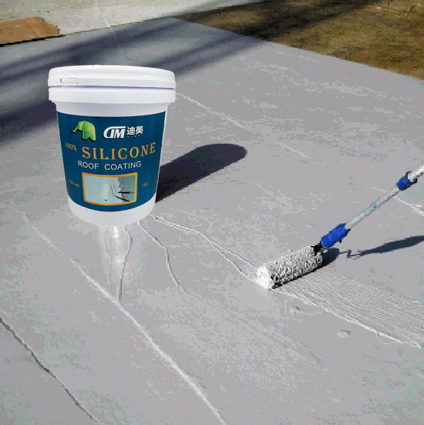 Liquid silicone roof sealer spray waterproof coating for leak roof repair