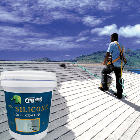 Liquid silicone roof sealer spray waterproof coating for leak roof repair