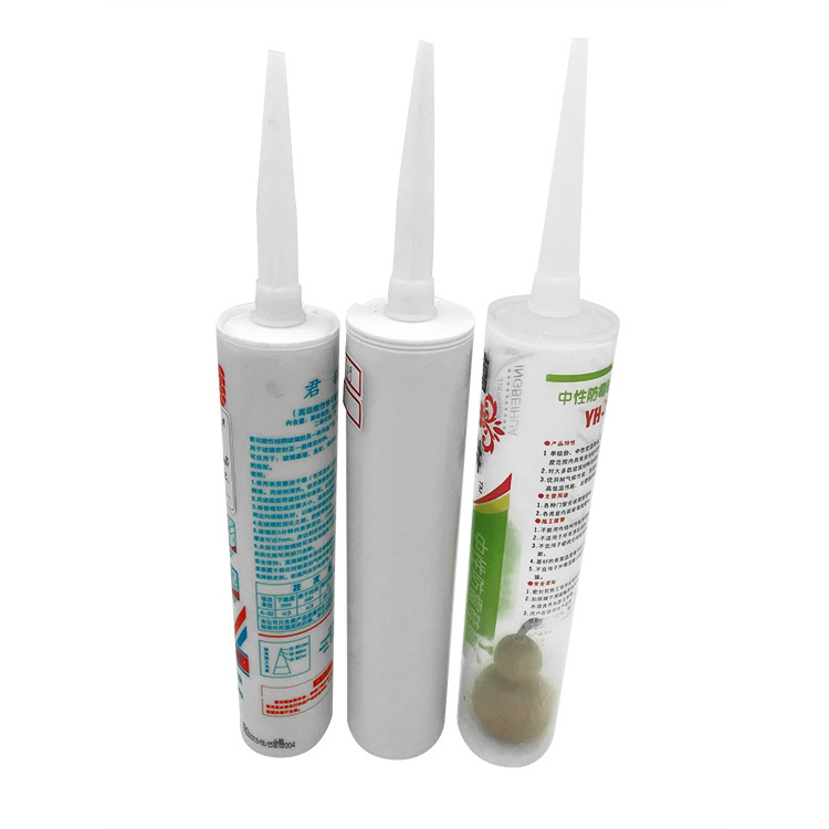 300ml PP PE plastic empty tube bottle for silicone sealant caulking