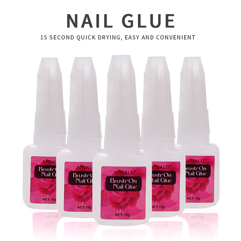 High Quality 10g Nail Glue With Brush Strong Adhesive Acrylic False Nail Tips Sticky Decoration Rhinestones Tools