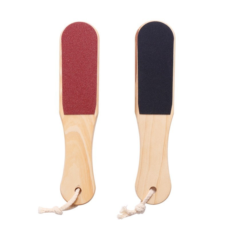 High Quality Double Sides Wooden Handle Foot File Callus Remover Pedicure Tools Care Feet Dead Skin Scrubber Sandpaper Rasp