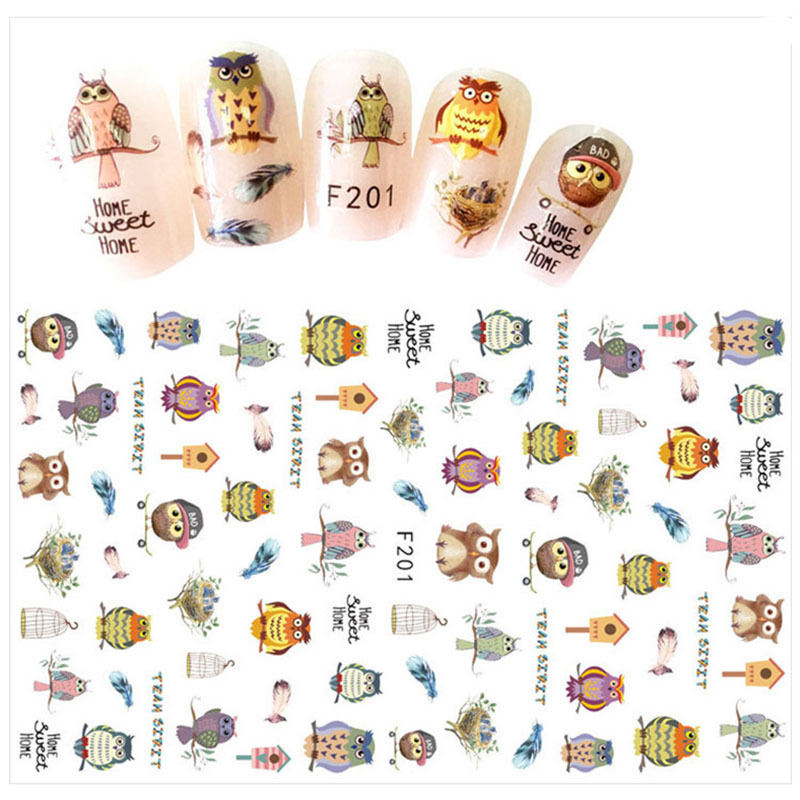 New design animal and flower nail art sticker manicure decoration sticker