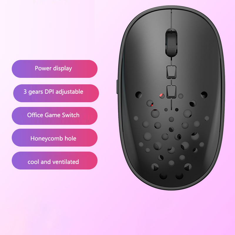 Bluetooth Dual-mode Wireless Mouse Hole Mouse Wireless Honeycomb Rechargeable Wireless Computer Accessories Honeycomb Mouse