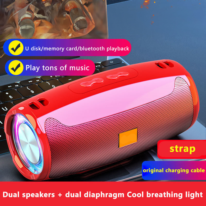 Wireless Bluetooth Speaker Double Speaker Lantern Large Volume Super Heavy Subwoofer Outdoor Portable Card Audio Speaker