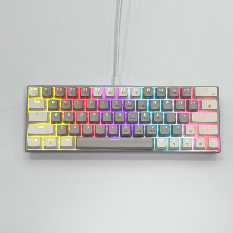 Customized 63-key Wired Gaming switch for backlit mechanical keyboard switches RGB Hot-swappable Mechanical Keyboard