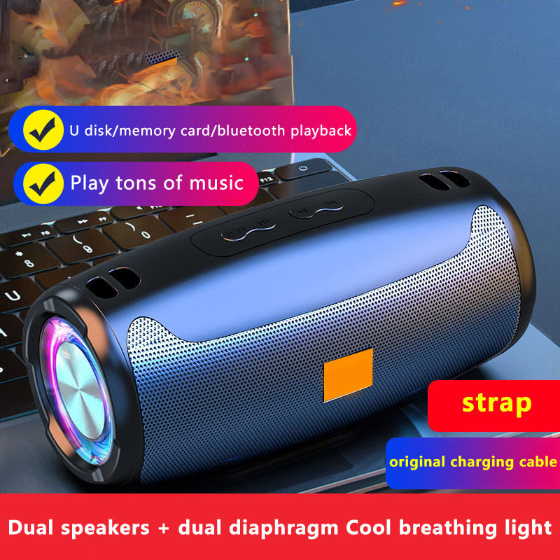 Wireless Bluetooth Speaker Double Speaker Lantern Large Volume Super Heavy Subwoofer Outdoor Portable Card Audio Speaker