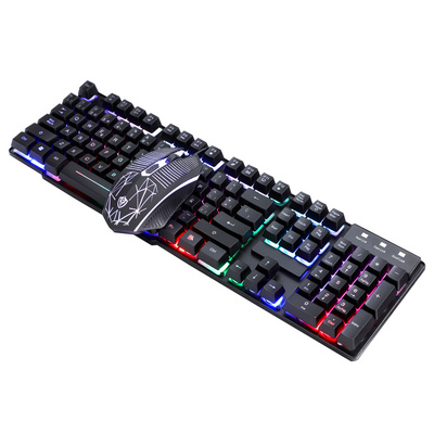 Spanish Keyboard Mouse set Mechanical Feel Backlit Keyboard Gaming 19keys Anti-ghosting Espanol LED Gaming Keyboard Mouse Combo