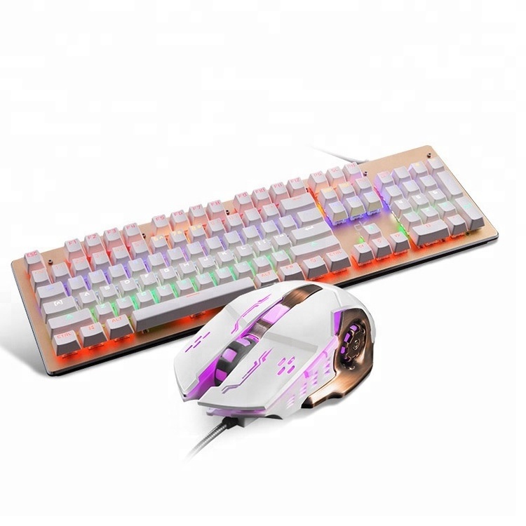 Backlight Mechanical Keyboard and Mouse Combos Gaming Mechanical Keyboard and Mouse Gaming with Blue Switch