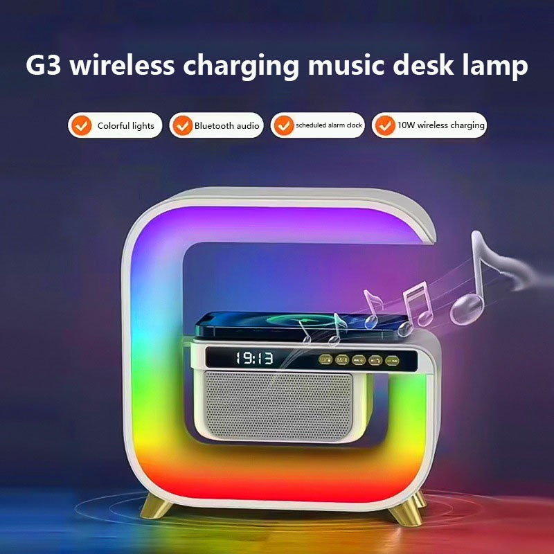 Big G Bluetooth Speaker Multi-functional Mobile Phone Wireless Fast Charging Three-in-one Atmosphere Light USB DC Plastic OEM