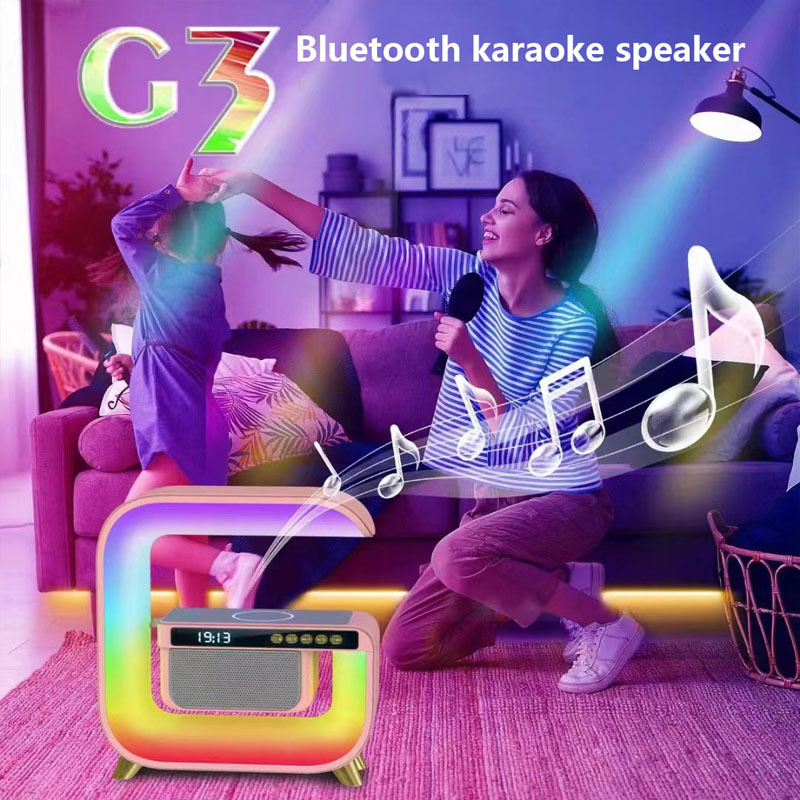 Big G Bluetooth Speaker Multi-functional Mobile Phone Wireless Fast Charging Three-in-one Atmosphere Light USB DC Plastic OEM