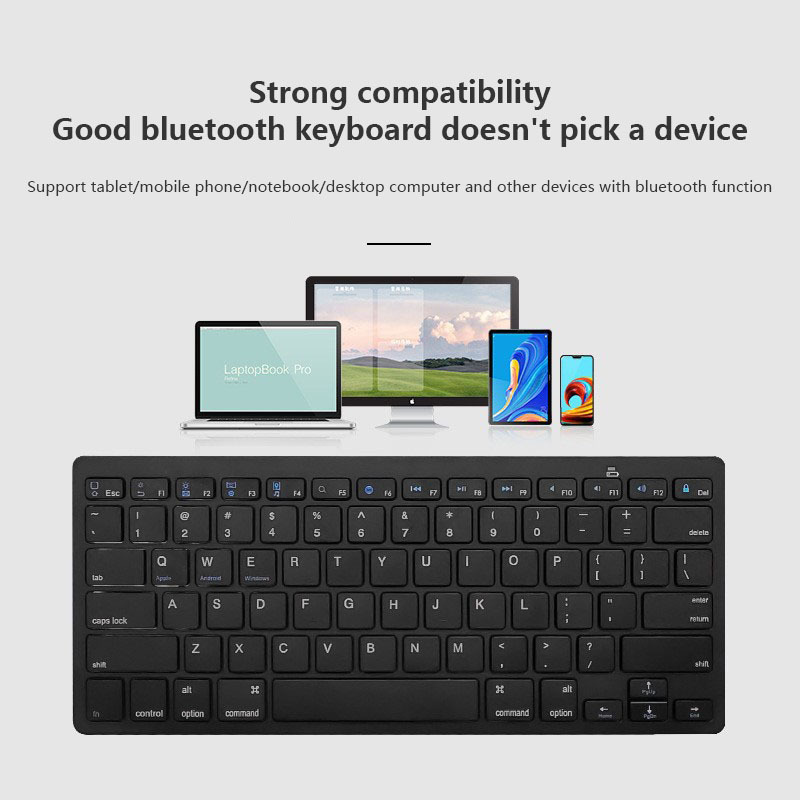 Bluetooth Wireless Ultra-thin Keyboard Mini UK French German Arabic Language Mobile Phone Tablet Universal Wireless Keyboard