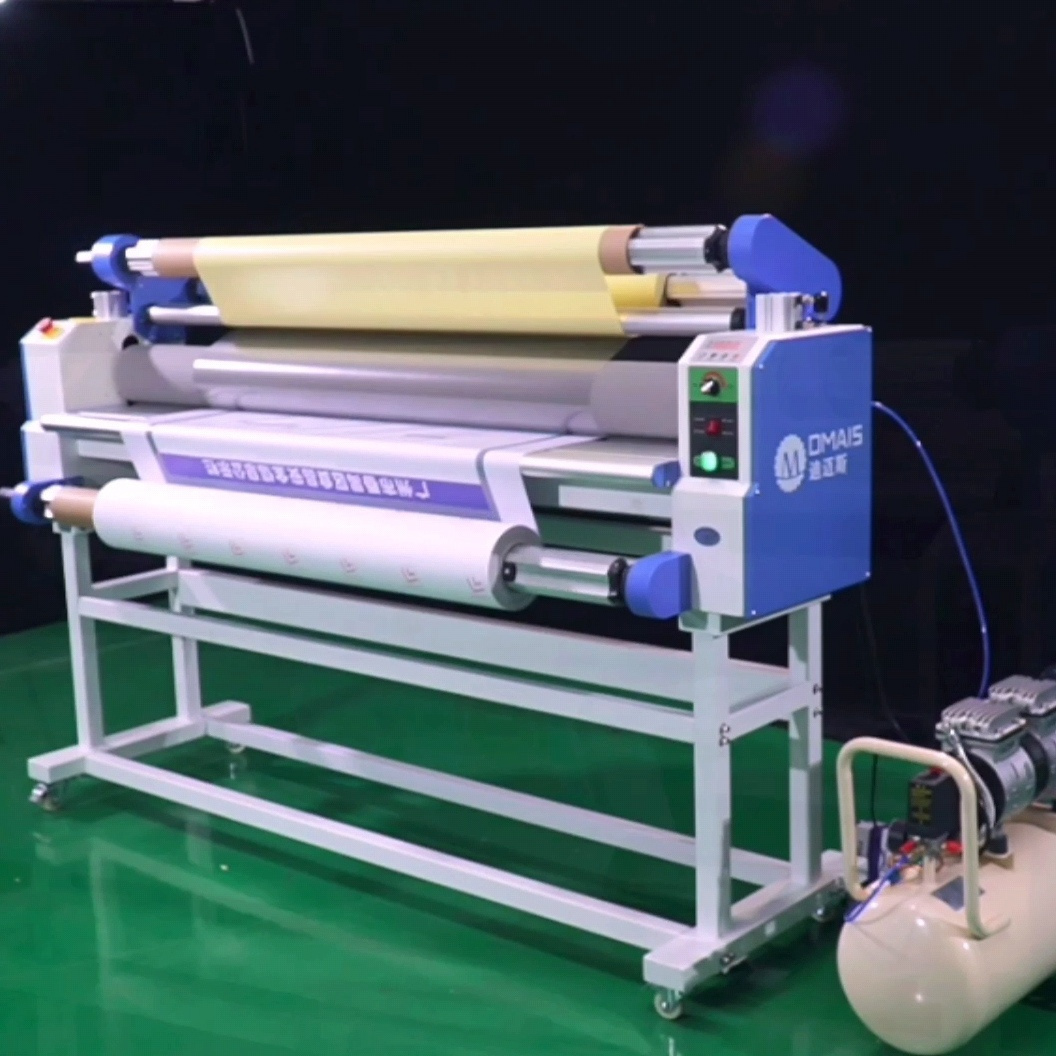 Guangzhou New Automatic Hot & Cold adhesive Vinyl Large Format Roll To Roll Lamination Machine Laminator