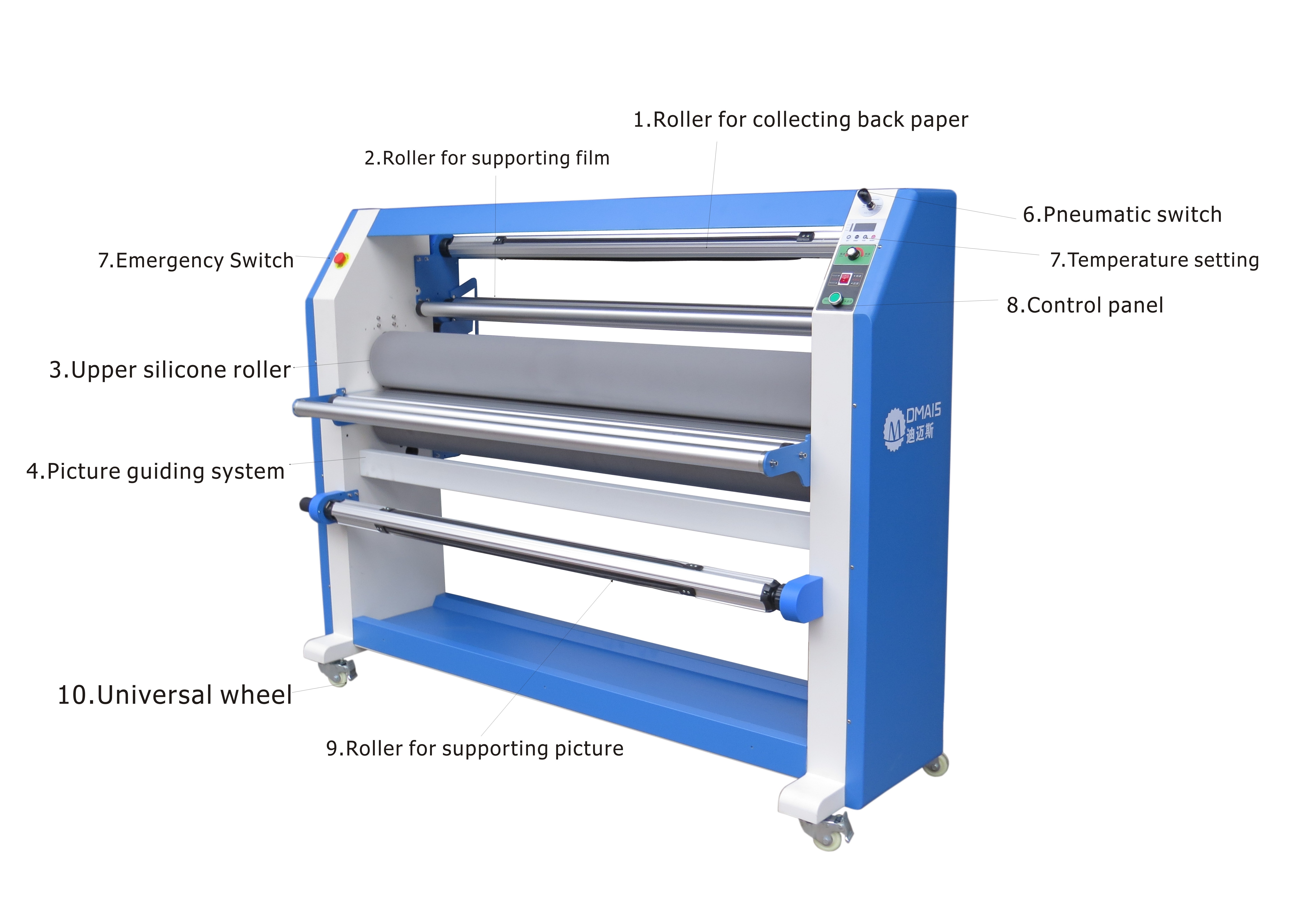 180mm Silicone Roller 1600mm 63 inches wide format roll to roll full automatic lamination machine