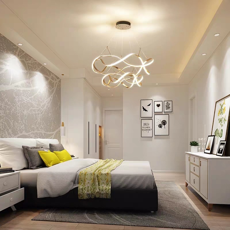 Modern Bedroom Living Room Restaurant Hanging Luxury Led Lights Decorative Pendant Lighting Chandelier