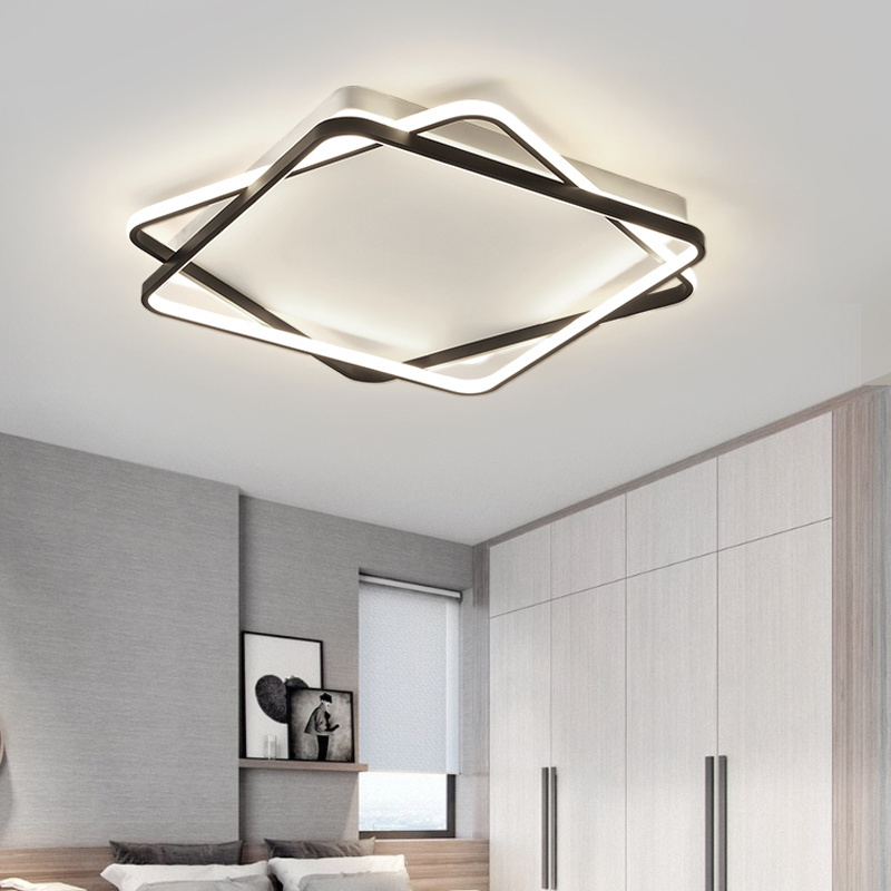 2024 New Modern Square Shape Indoor Decorative Lamp Living Room Modern Light Covers Ceilings Lamp