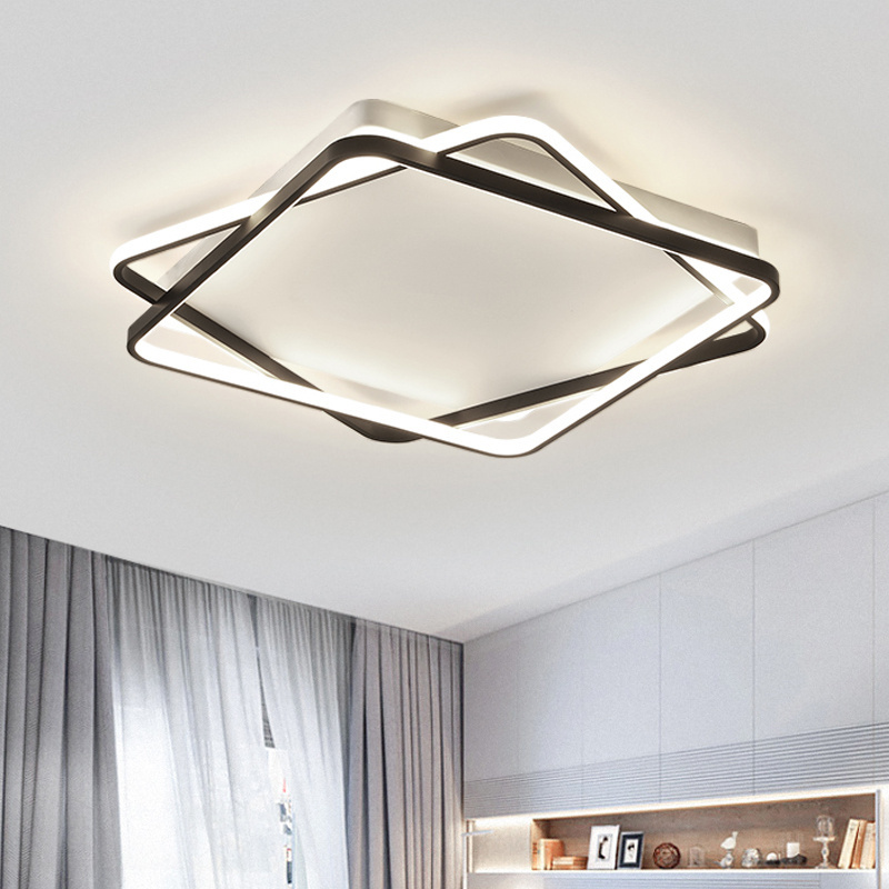 2024 New Modern Square Shape Indoor Decorative Lamp Living Room Modern Light Covers Ceilings Lamp