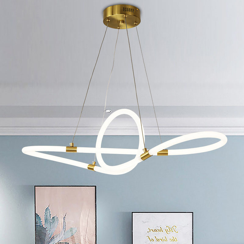 2022 Gold Popular Design Glass 50w Bright Led Kitchen Ceiling Pendant Hanging Lights For Living Room