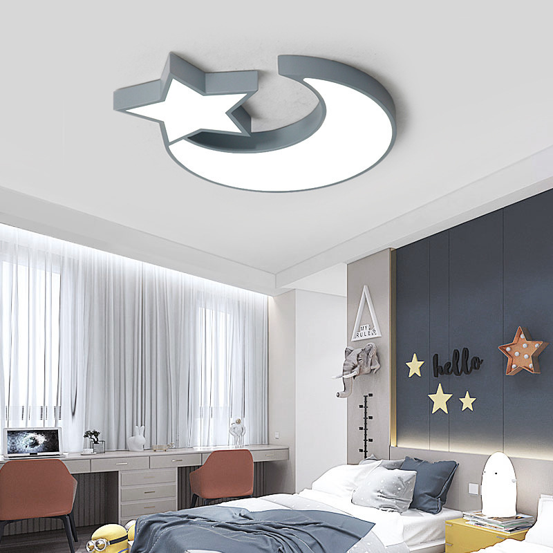 Nordic Designer 36w Star Moon Bedroom Led Home Ceiling Lamp Lights Modern For Home