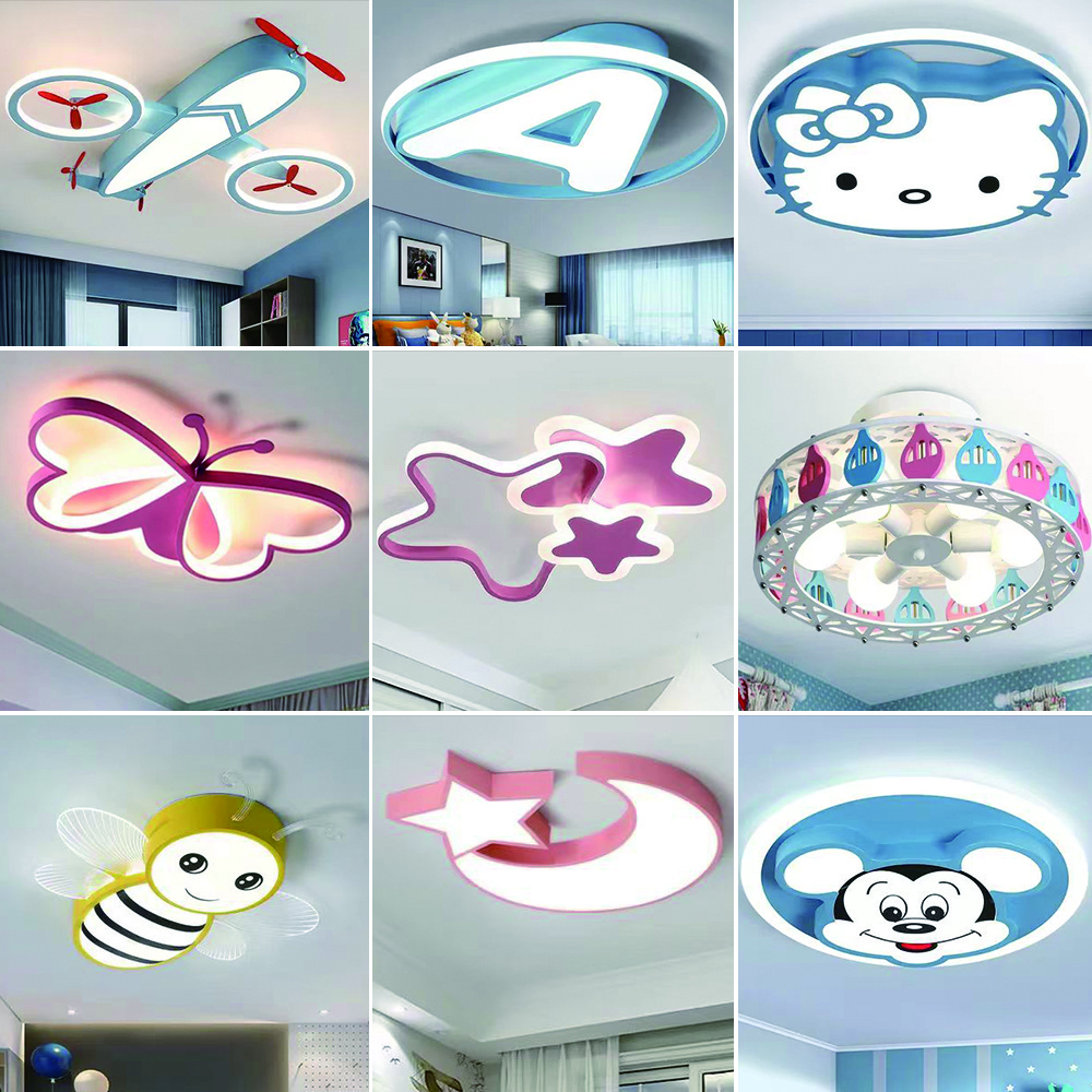 2024 Cartoon Creative Bedroom Kids Surface Mounted Led Ceiling Light For Home Decor