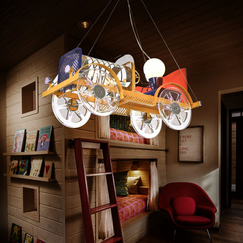 2024 New Color Locomotive Modern Ceiling Lamp Room Bedroom Nursery Led Lights For Children