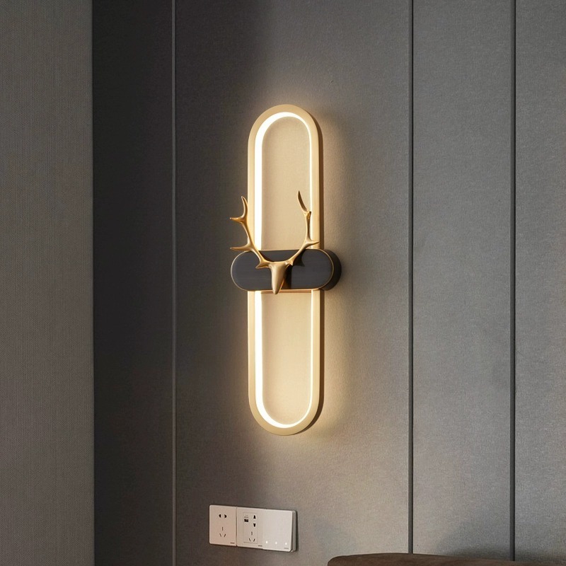 Modern Indoor Led Wall Light Bedroom Living Room Home Wall Sconce Hotel Decorative Copper Wall Lamps