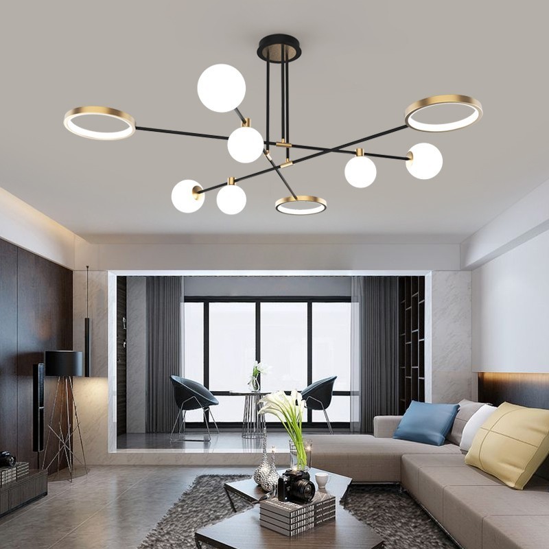 2023 Nordic Living Room Geometry Home Decorative Lamp Led Flush Mount Ceiling Light For Home