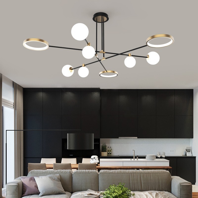 2023 Nordic Living Room Geometry Home Decorative Lamp Led Flush Mount Ceiling Light For Home