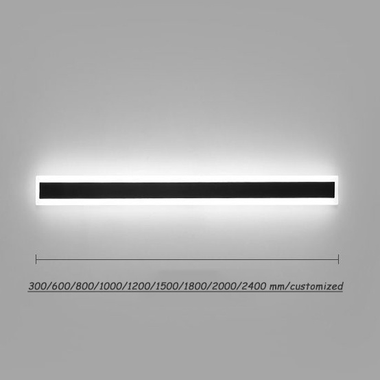 Modern Outdoor Long Strip Led Linear Wall Light Ip65 Waterproof Garden Smart Wall Lamp Wall Sconce