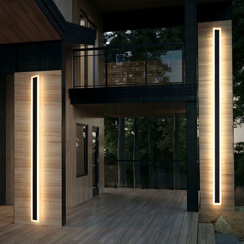 Modern Outdoor Long Strip Led Linear Wall Light Ip65 Waterproof Garden Smart Wall Lamp Wall Sconce