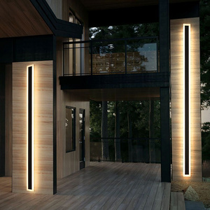 Modern Outdoor Long Strip Led Linear Wall Light Ip65 Waterproof Garden Smart Wall Lamp Wall Sconce