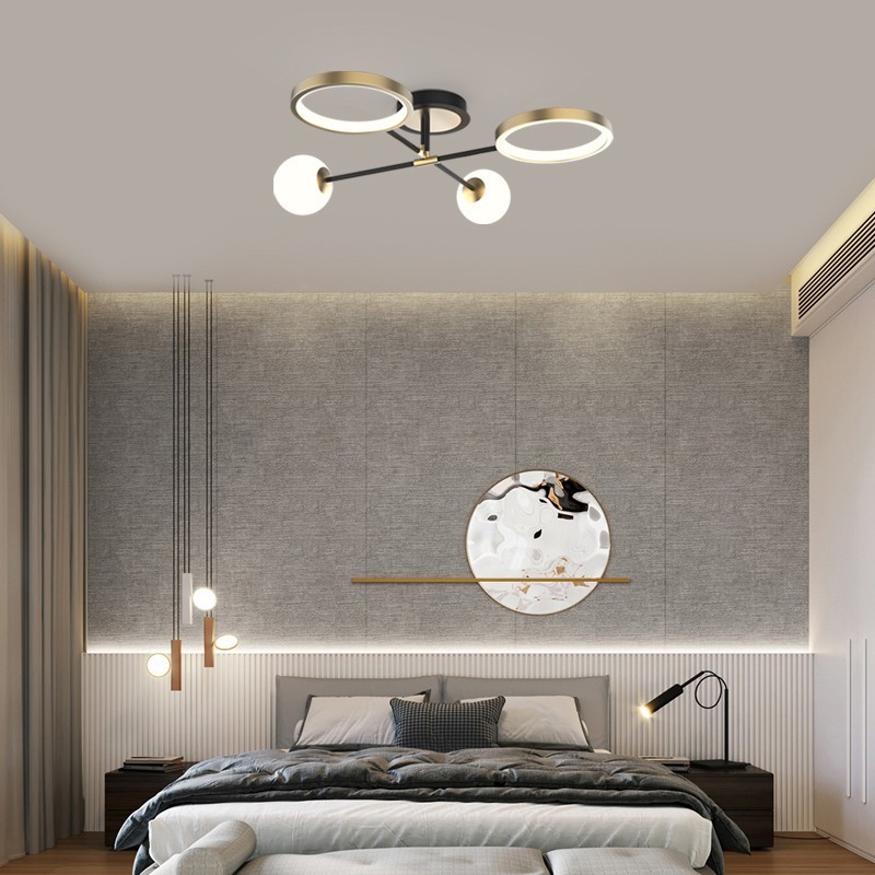 2023 Nordic Living Room Geometry Home Decorative Lamp Led Flush Mount Ceiling Light For Home