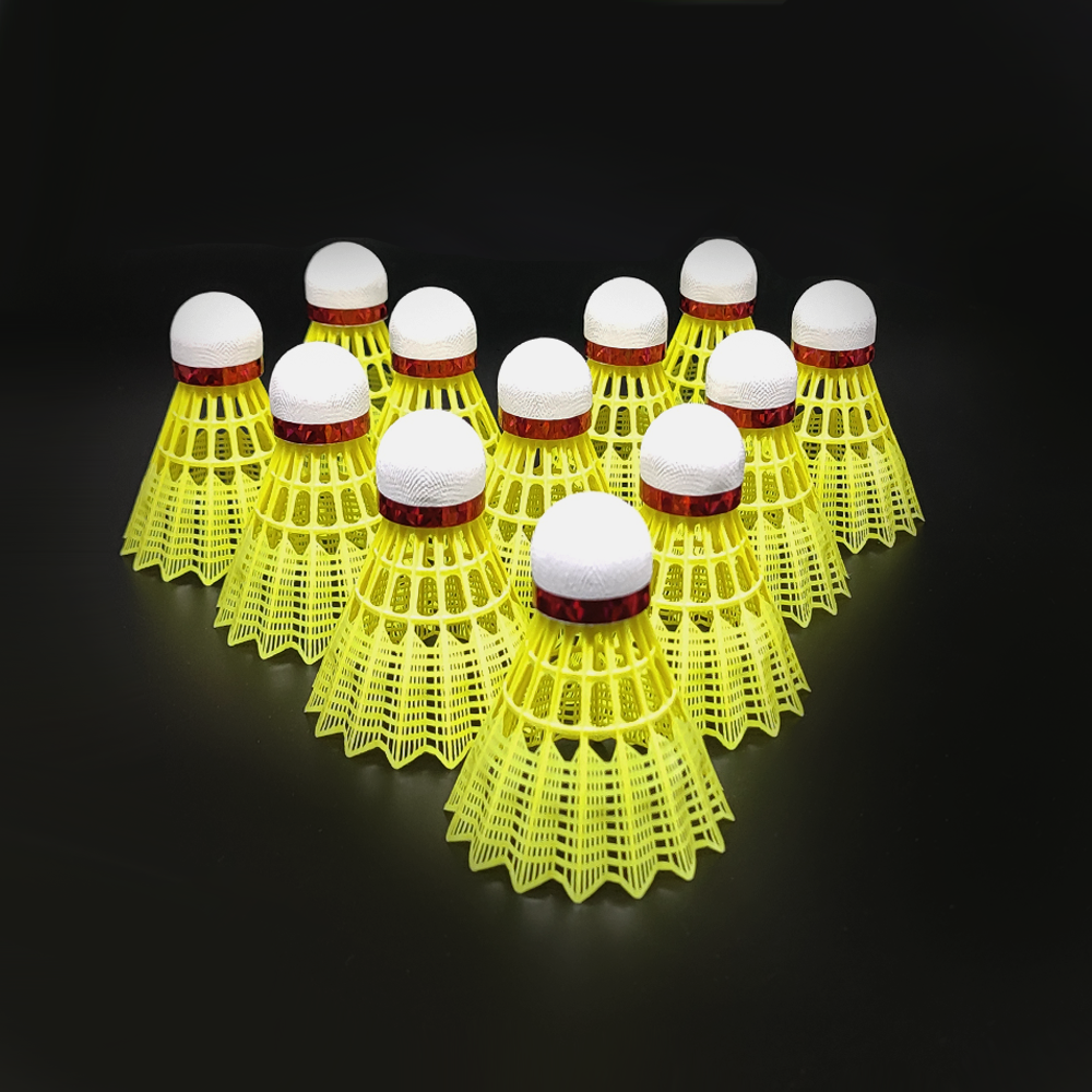 Factory Nylon Badminton Shuttles High Speed Training Balls Shuttlecock White and Yellow Stable and Sturdy for Outdoor Indoor