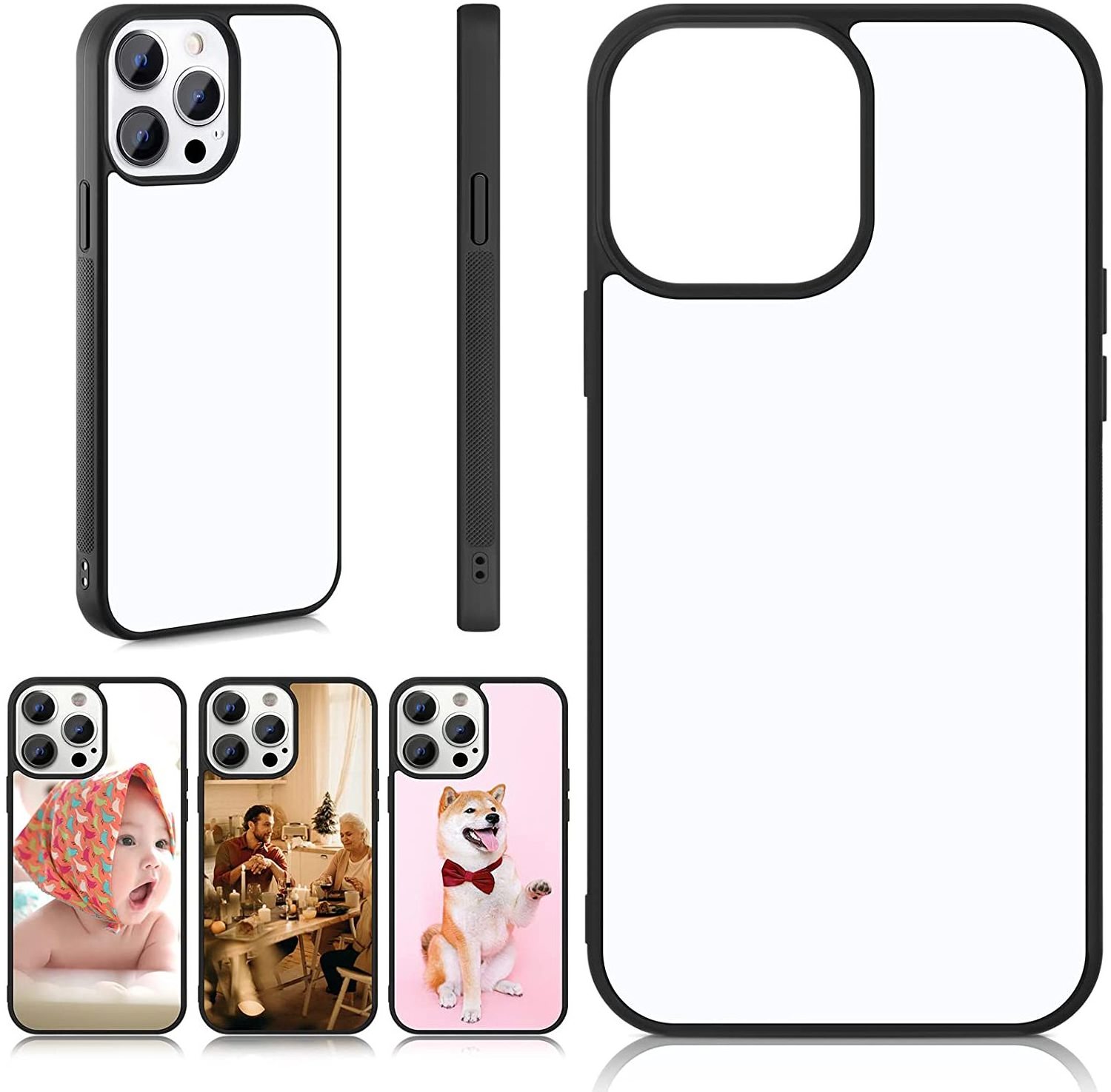 IP13 DIY Printable Cover 2D Sublimation Blanks TPU PC Cell Phone Case for iPhone 13 12 pro max 12 mini 11 X XS max XR