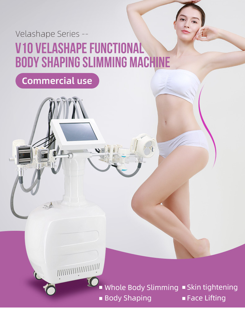 Best Selling V 10 Vacuum Roller RF Cavitation Ultrasonic Slimming Machine For massage Body Sculpting V Shape  Beauty  Equipment