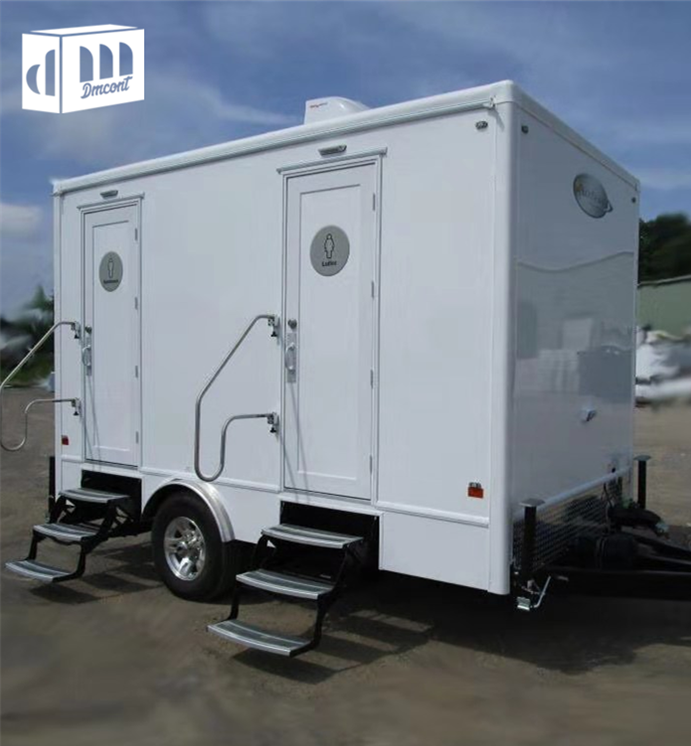 Dreammaker Mobile Portable Toilet Trailer Restroom Sitting Steel Mobile Supplier Mobile Wheel Toilets Cabin Camping Outdoor Park