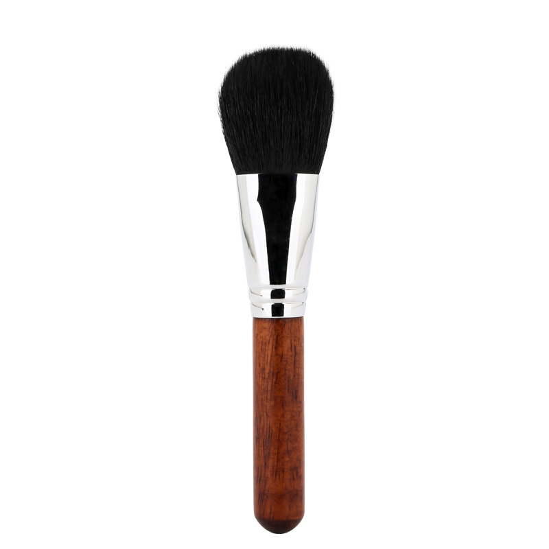 Fashion Design Vegan Cruelty Free soft fluffy body powder brush single loose powder makeup brush with long wooden handle