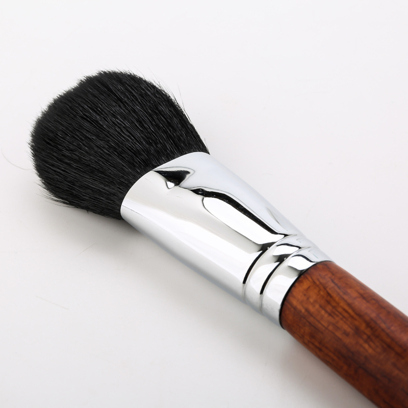 Fashion Design Vegan Cruelty Free soft fluffy body powder brush single loose powder makeup brush with long wooden handle