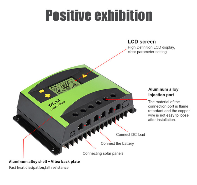 New Power Pwm Solar Charger Controller Digital 12v/24v/48v Solar Charge Controller 50a/60a Solar Regulator