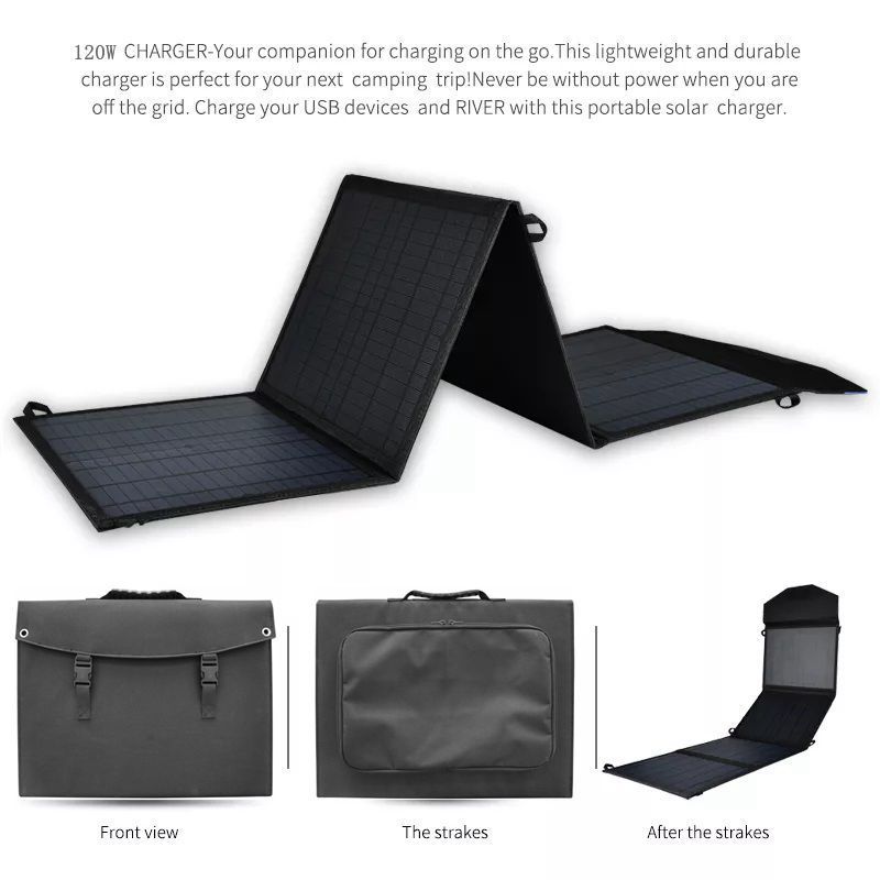 100w 120W 20V Sunpower Mono Cell Flexible Solar Panel Blanket Portable Foldable Solar Charger For Outdoor Camping RV Travelling