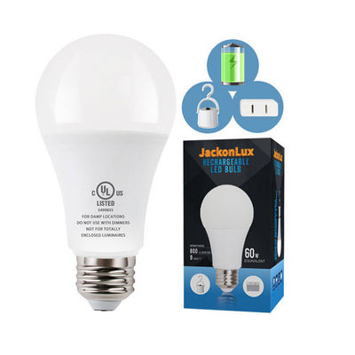 JackonLux Rechargeable Emergency Light Bulb for Power Outage Camping Outdoor Activity 9W 800LM E26 3000K 5000K BestSuppliers