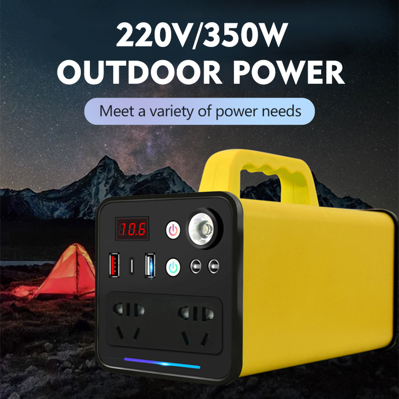 220v 110v Lithium ion Battery Emergency Backup 150W Outdoor Camping Portable Solar Power Station With Qc 3.0 Quick Charger