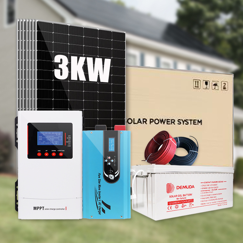 Complete Home Off Grid Solar System 3000va Solar Panel  Systems  Kits 3000W With Inverter/controller/panel/battery